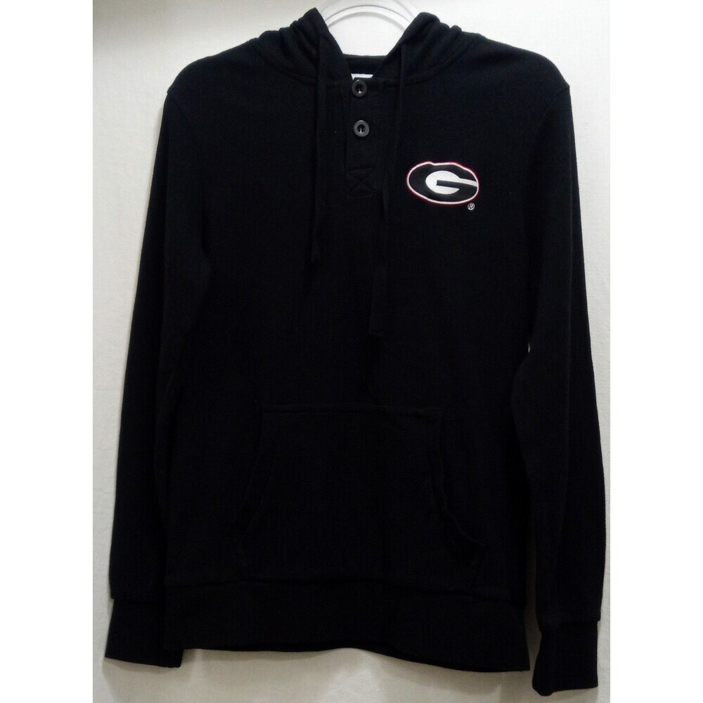 Colony University of Georgia Embroidered Logo Black Hoodie Pocket Worn Once Med